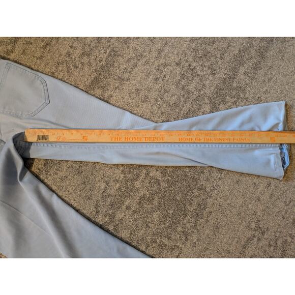 Vintage 1970s Baby Powder Blue Lee Pants 32x28 Distressed, Made In USA - Picture 15 of 16